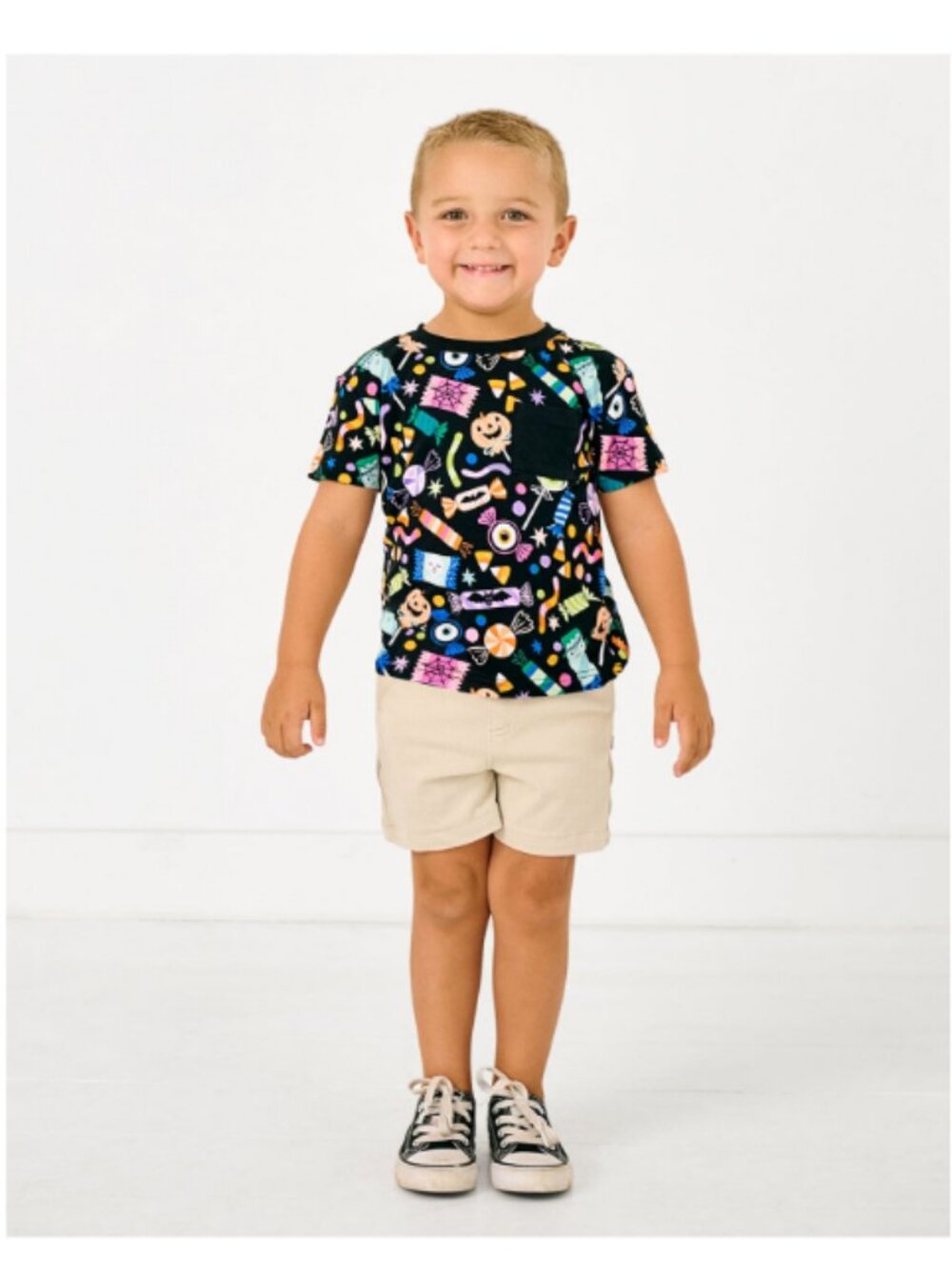 NWT Little Sleepies Halloween Haul Short Sleeve Relaxed Pocket Tee - Size 6